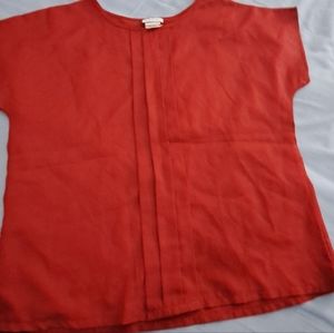 Anne Rashel Vintage Short Sleeve Pleated Blouse